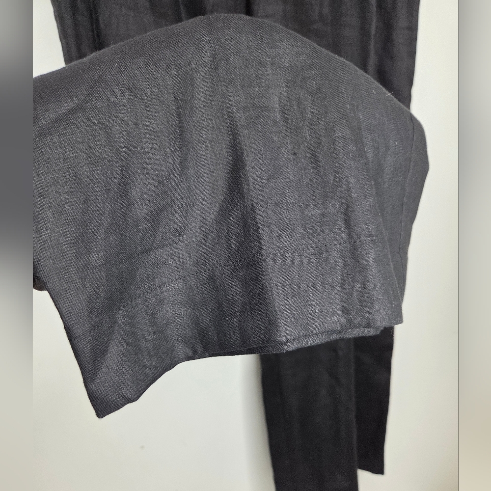 VENUS Size 14 The Luna Fit Black Trousers 100% Linen - Picture 7 of 11